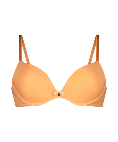 Plunge Padded Underwired Bra, Orange