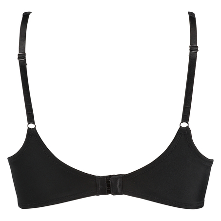 Padded Underwired Bra Satin Fleece, Black