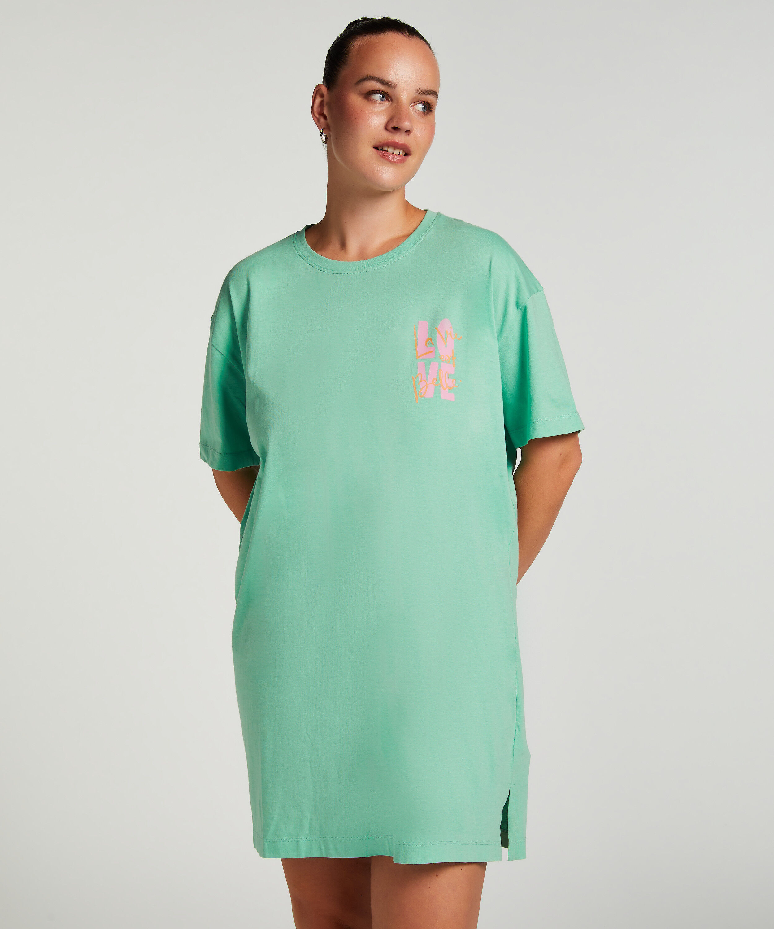 Round Neck Nightshirt, Green
