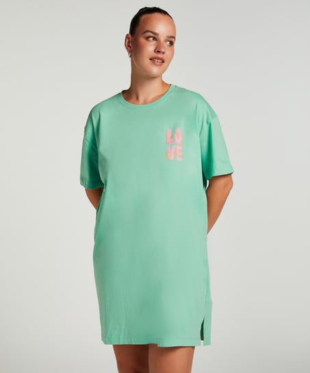 Round Neck Nightshirt, Green