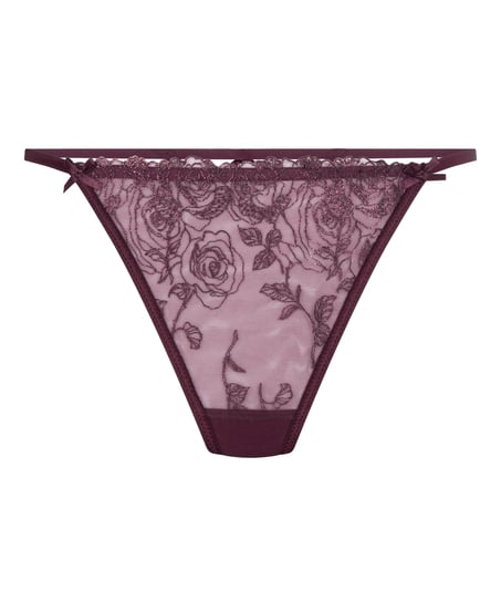 Hollie Highleg Thong, Purple