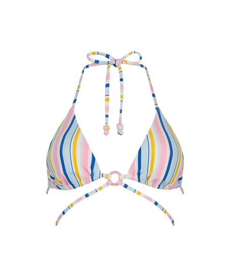 Tahiti triangle bikini top, White