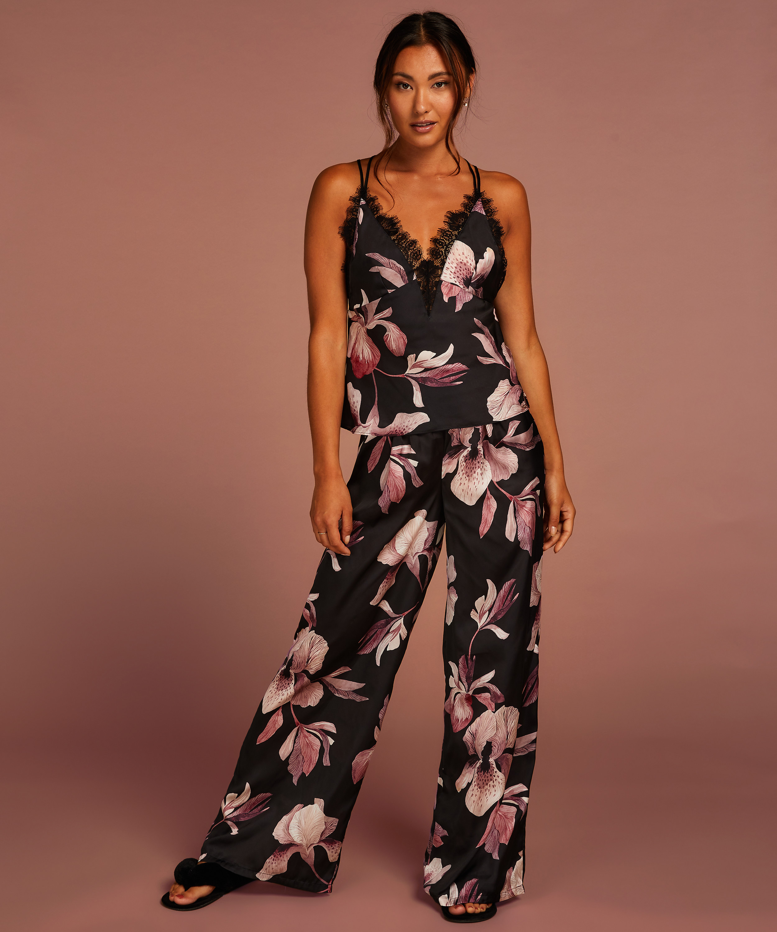 Lace Cami, Black, main