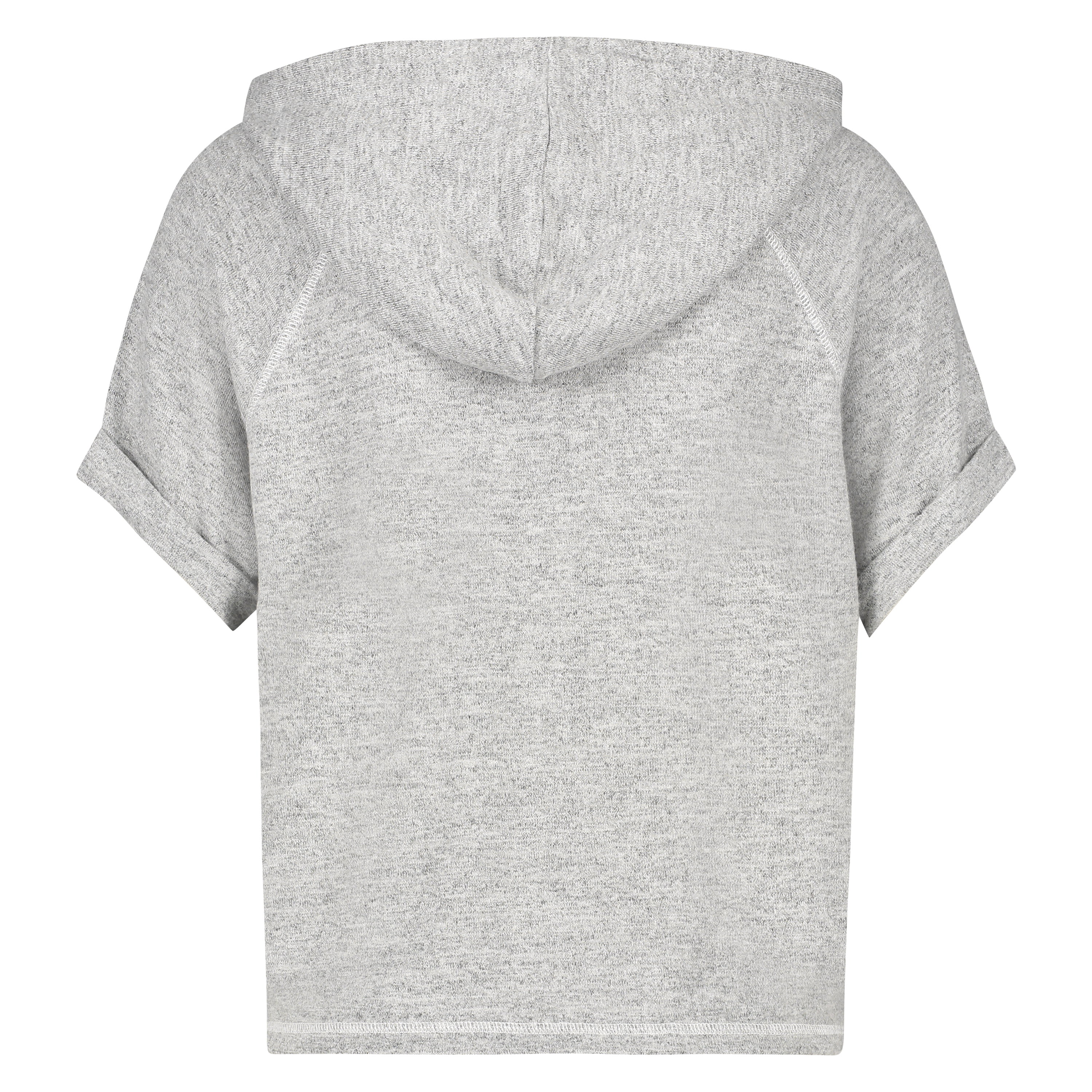 Short sleeved hoodie, Grey, main