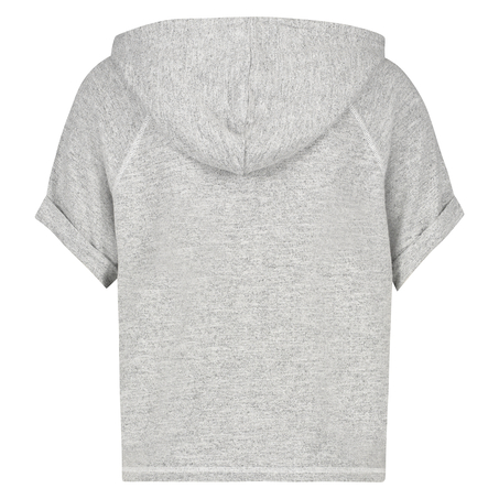 Short sleeved hoodie, Grey