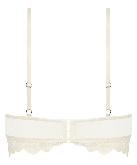 Shiloh Padded Non-wired Longline Bra, White