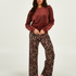 Velvet pyjama set, Brown