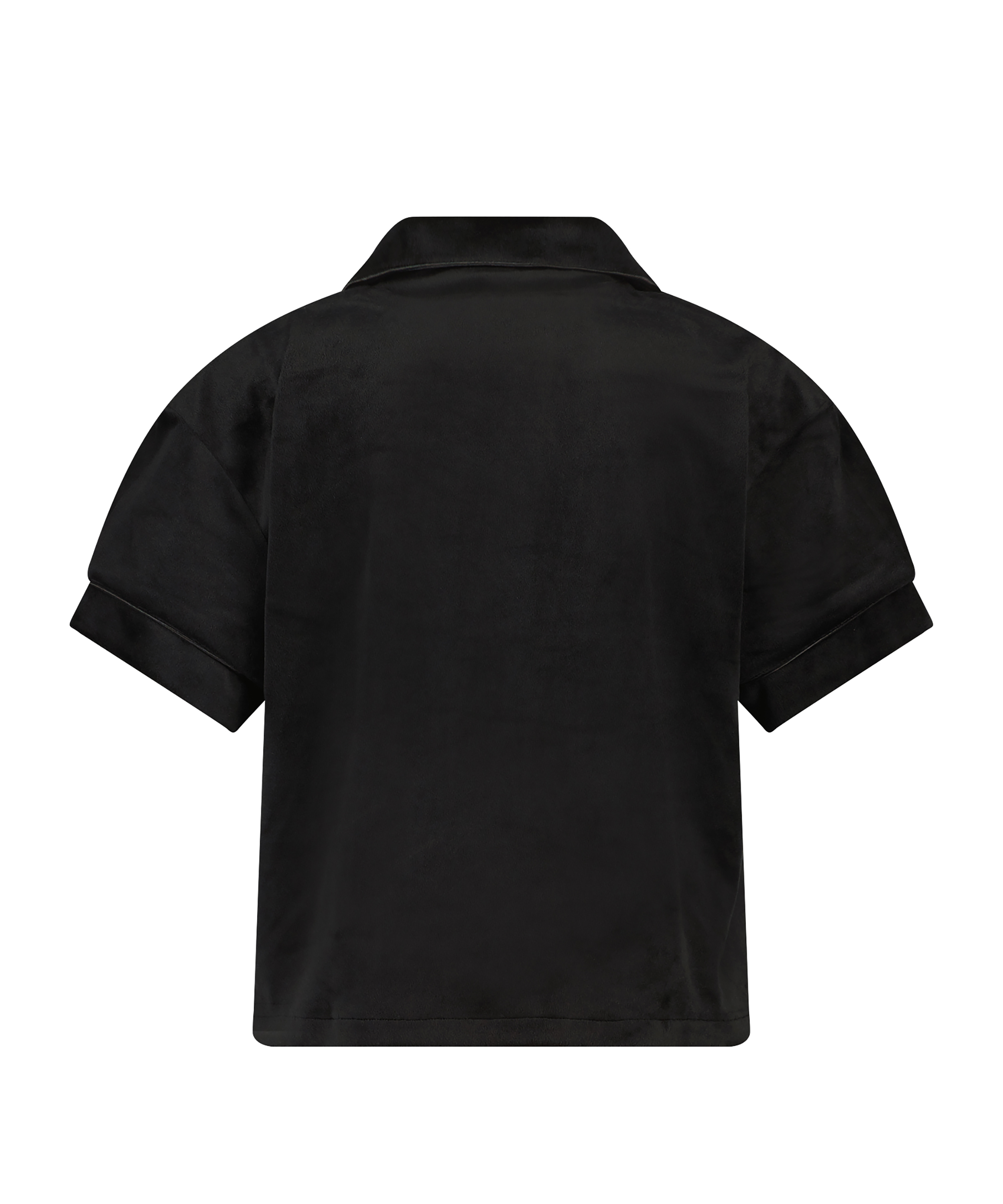 Short Sleeve Velour Jacket, Black, main