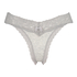 Cotton extra low thong, Grey