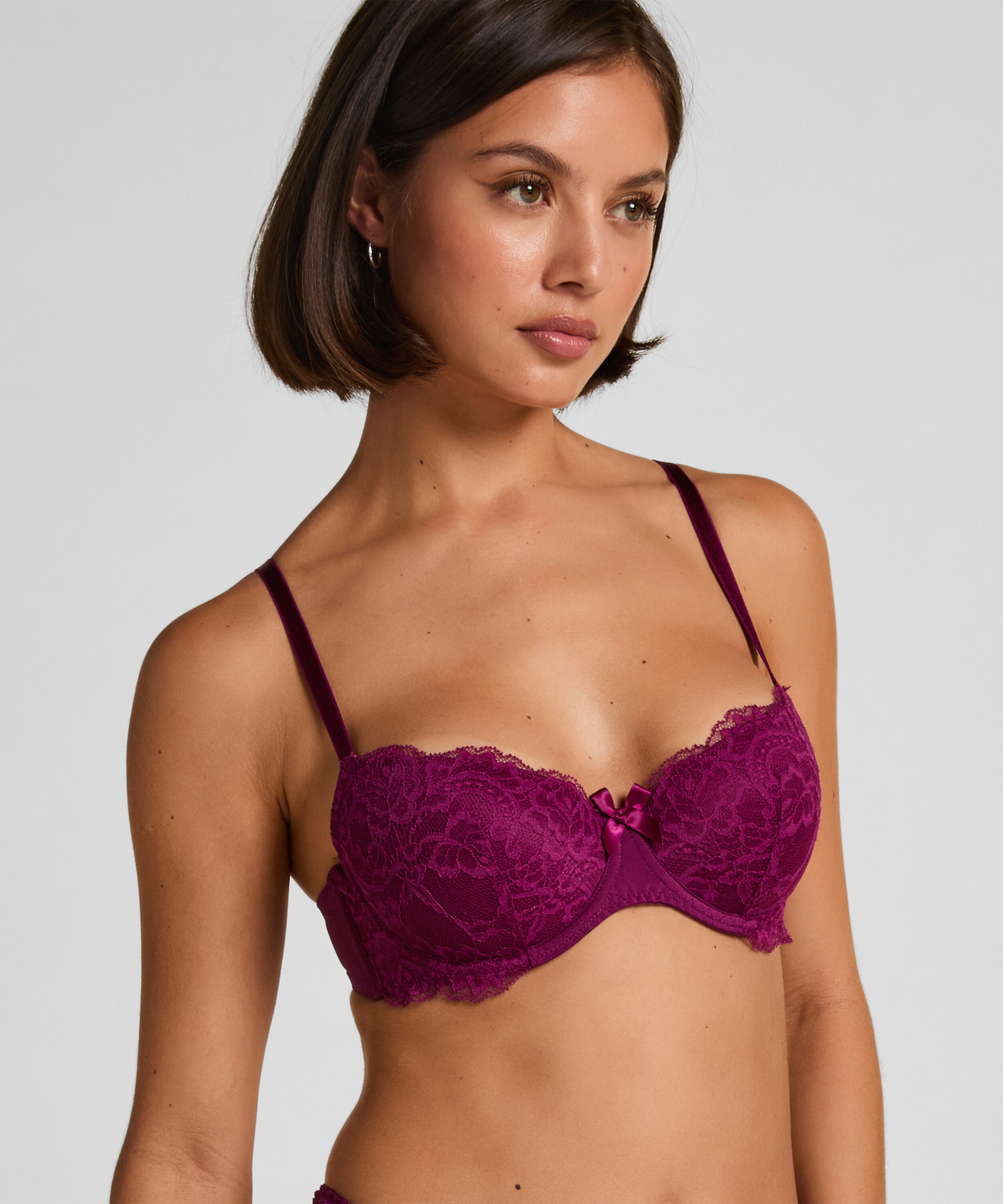 Teddy Padded Underwired Bra, Purple