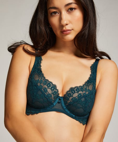 Daisy Non-Padded Underwired Bra, Blue