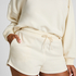 Short Sporty Fleece, White