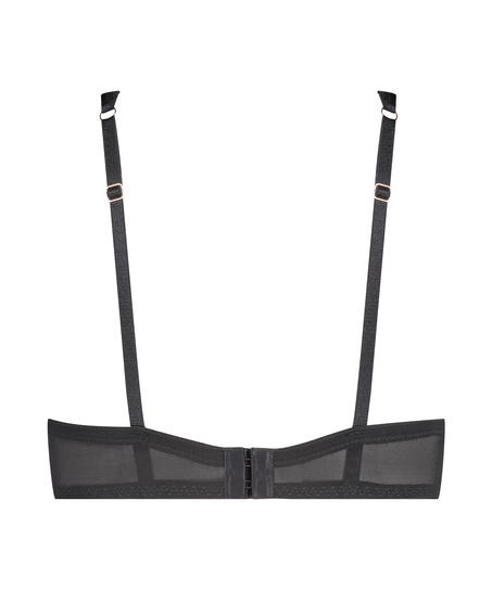 Malika half padded cup underwired bra, Black