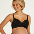 Rose Padded Maternity Nursing Bra, Black