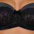 Donatella padded strapless underwired bra, Black