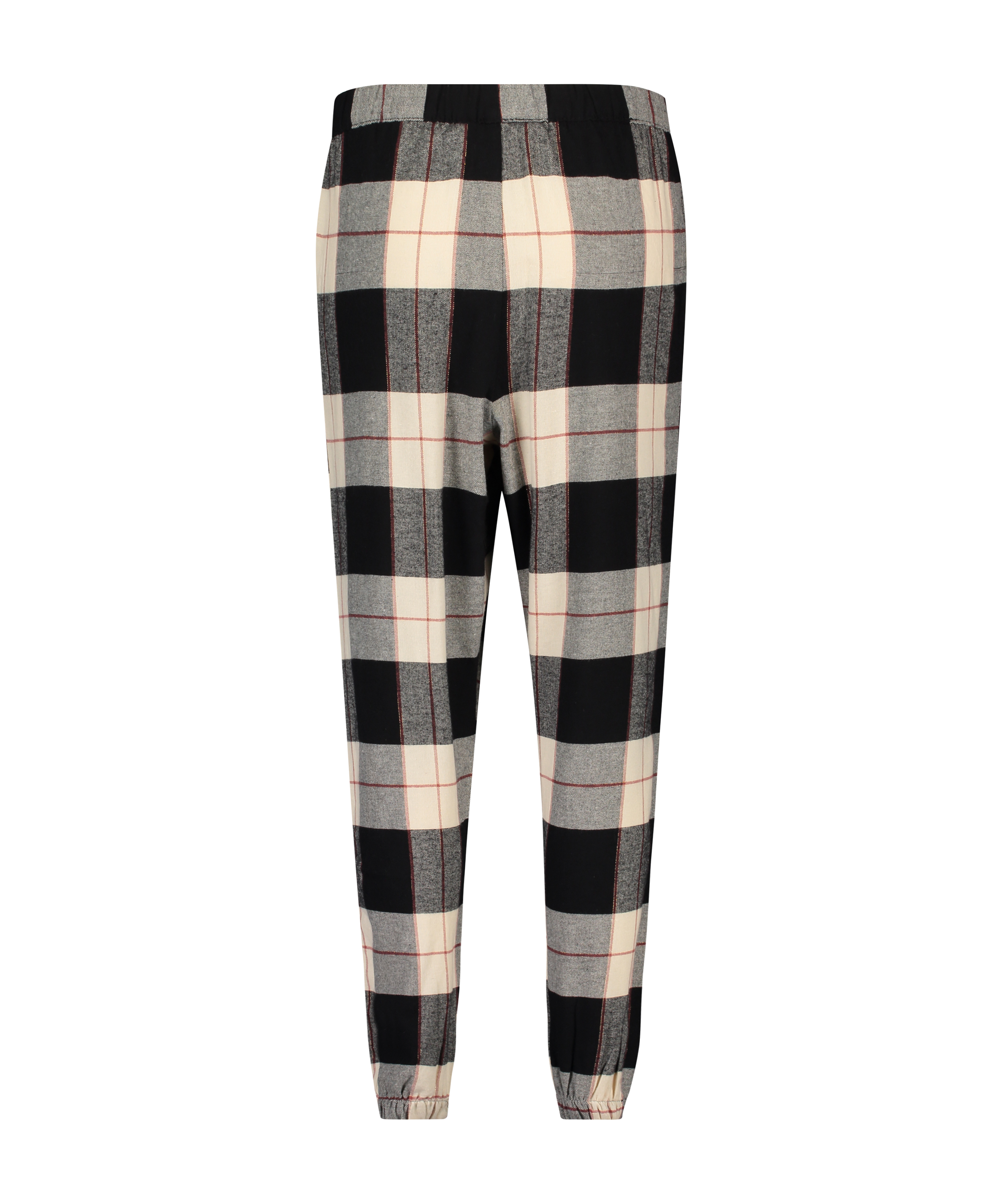 Petite Twill Check Pyjama pants, Black, main