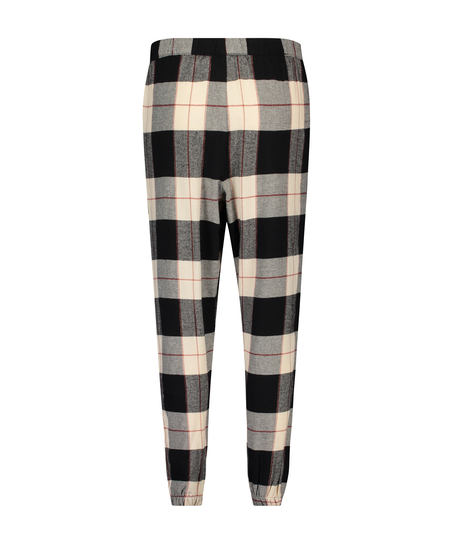Petite Twill Check Pyjama pants, Black