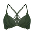 Miley padded push-up underwired bra, Green