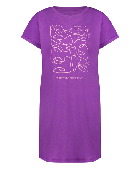 Round Neck Nightshirt, Purple