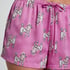 Satin pyjama shorts, Purple