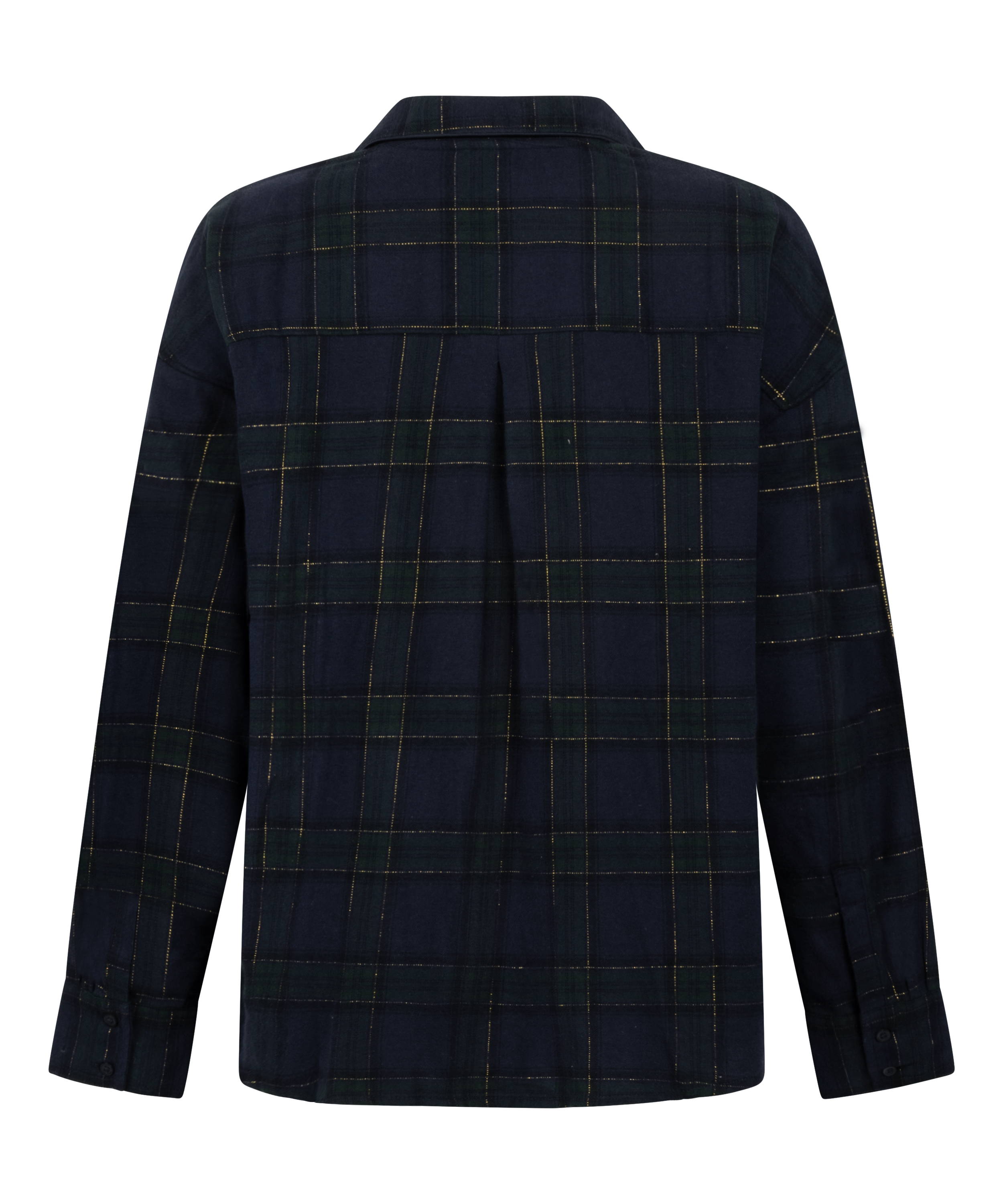 Flannel Pyjama Top, Blue, main