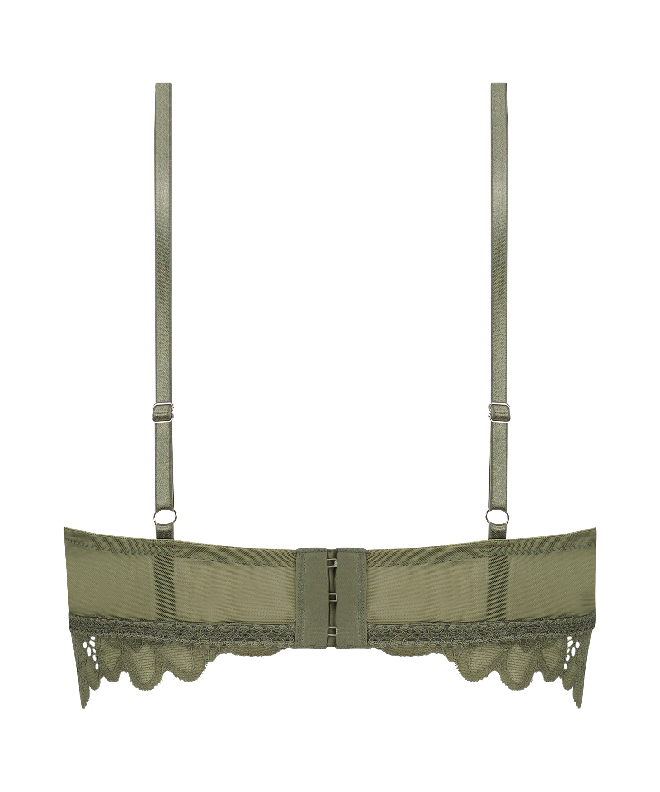 Shiloh Padded Non-wired Longline Bra, Green, main