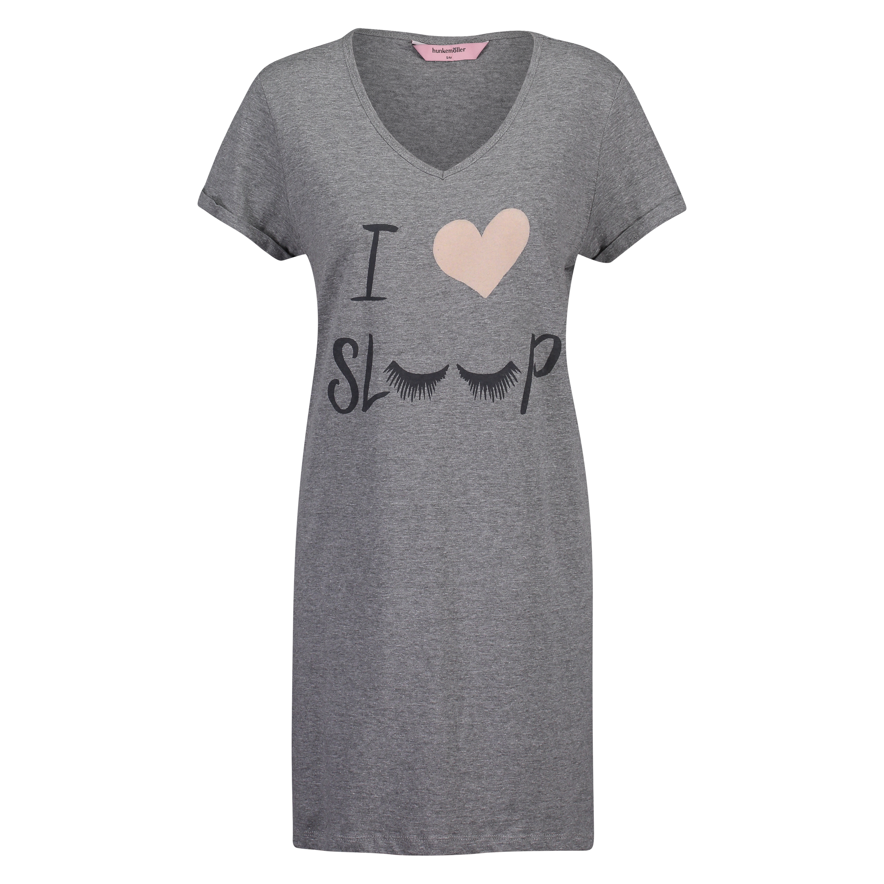 Nightshirt V-neck, Grey, main