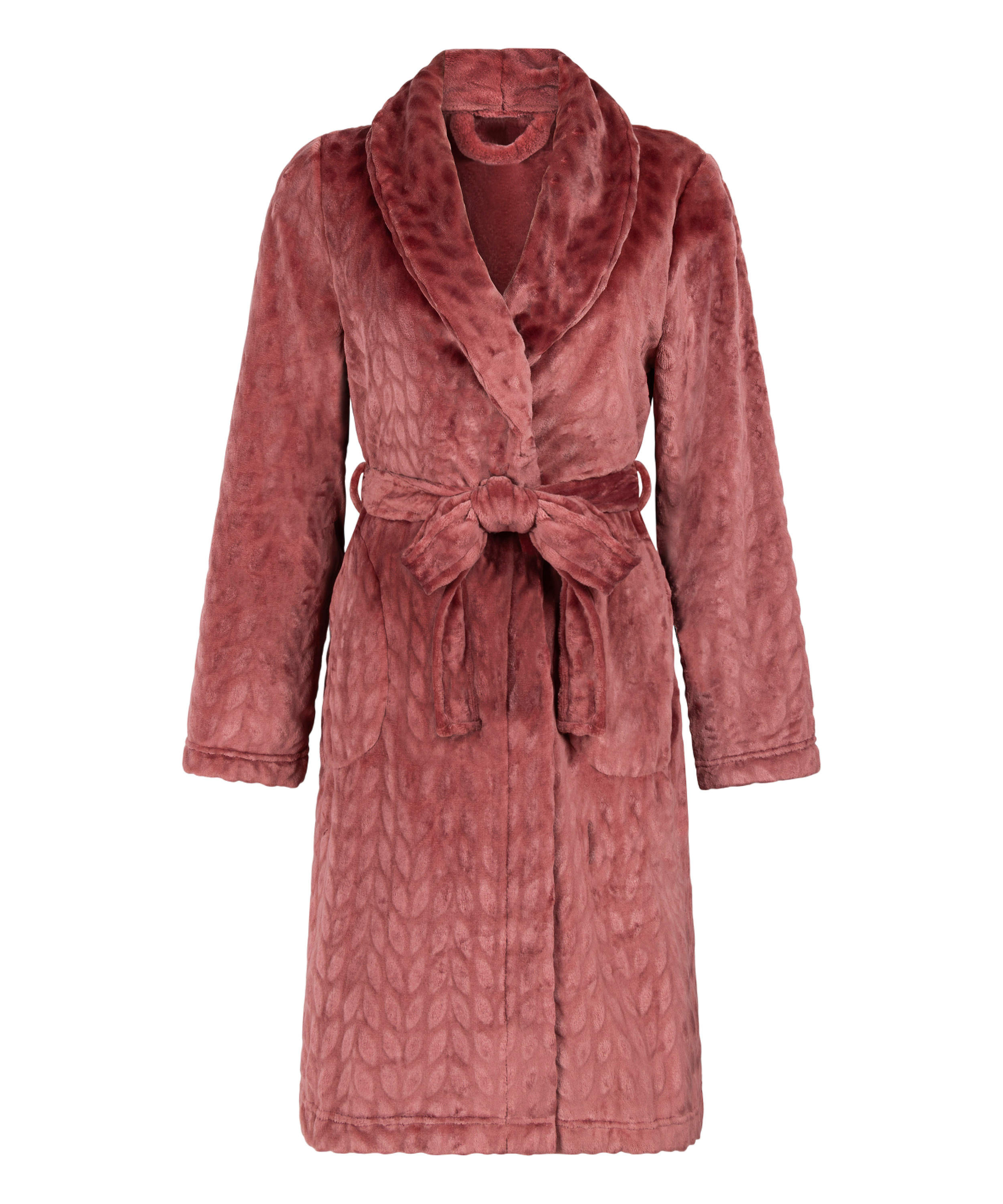 Fleece Bathrobe, Purple, main