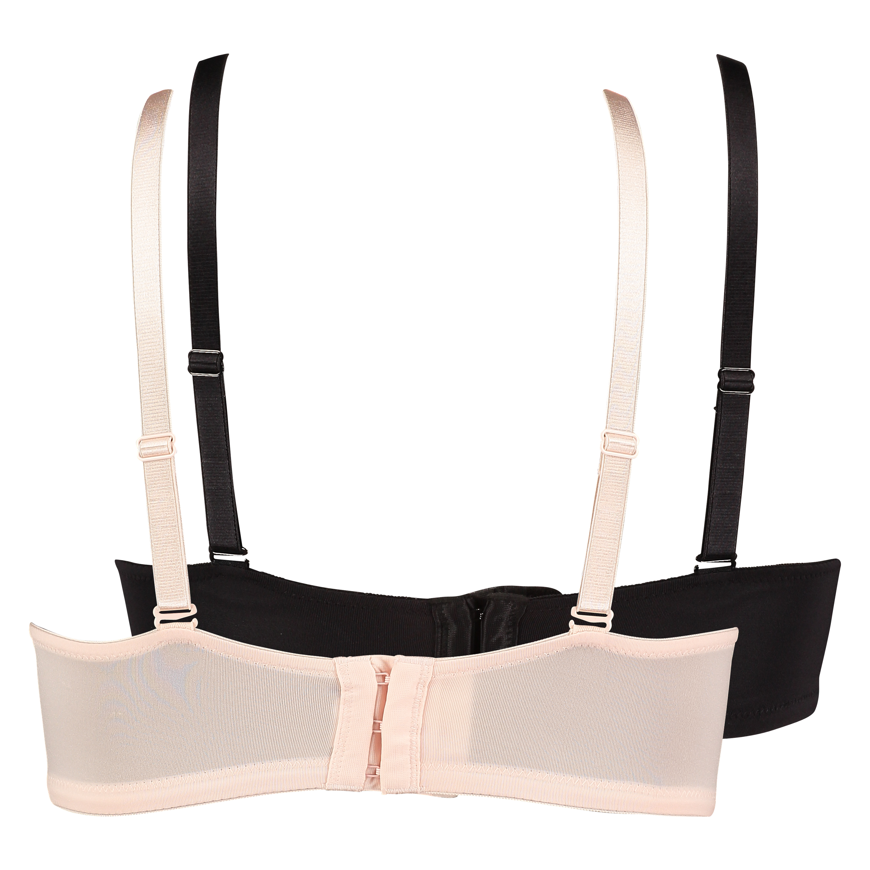 2 Strapless Padded Underwired Bras Lace, Pink, main