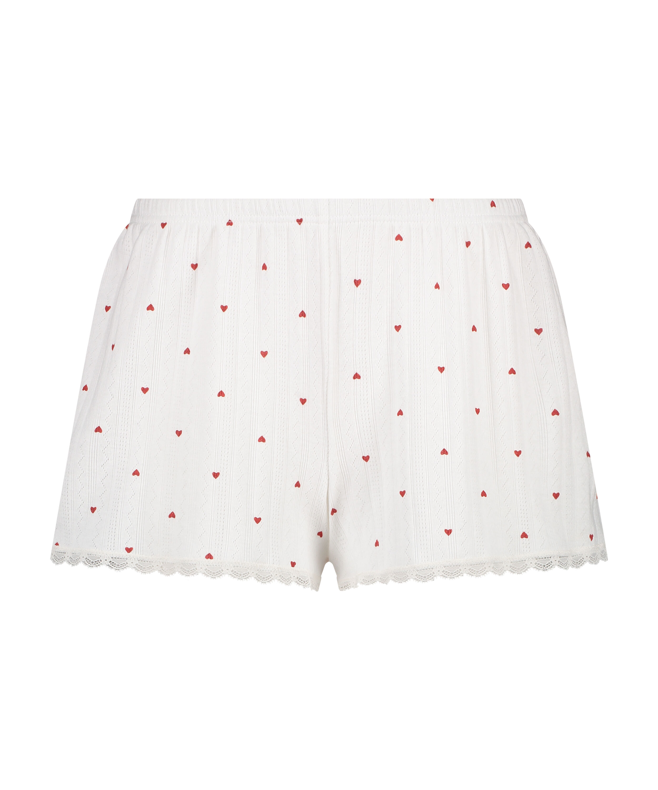 Pointelle Pyjama Shorts, White