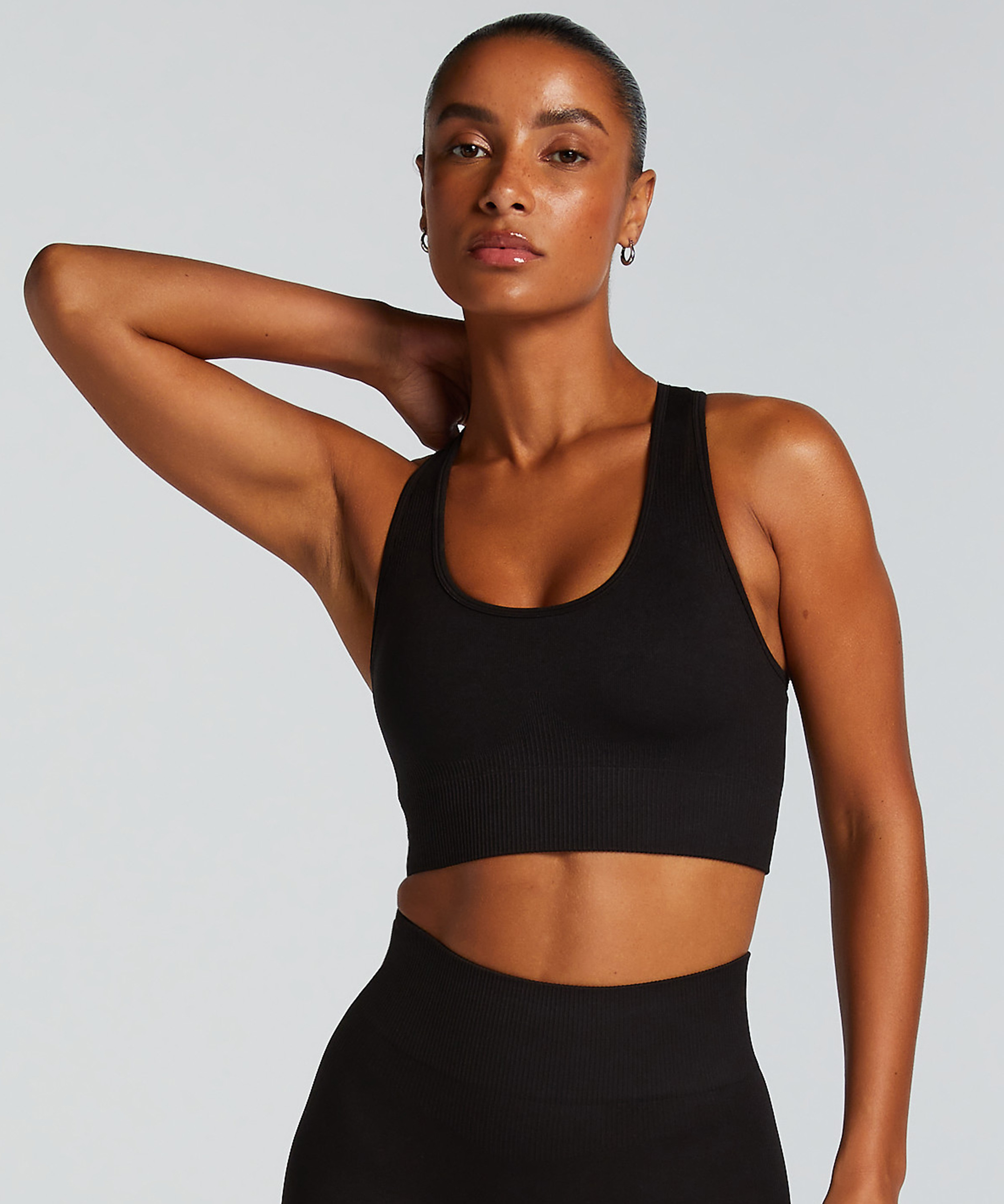HKMX Seamless Sports Bra, Black, main