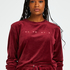 Long-sleeved Velours top, Red