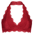 Halter Lace Bralette, Red
