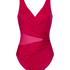 Shaping Shell Mesh Swimsuit, Pink
