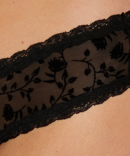 V-shaped Brazilian mesh, Black