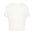 Short sleeve pyjama top in brushed jersey, White