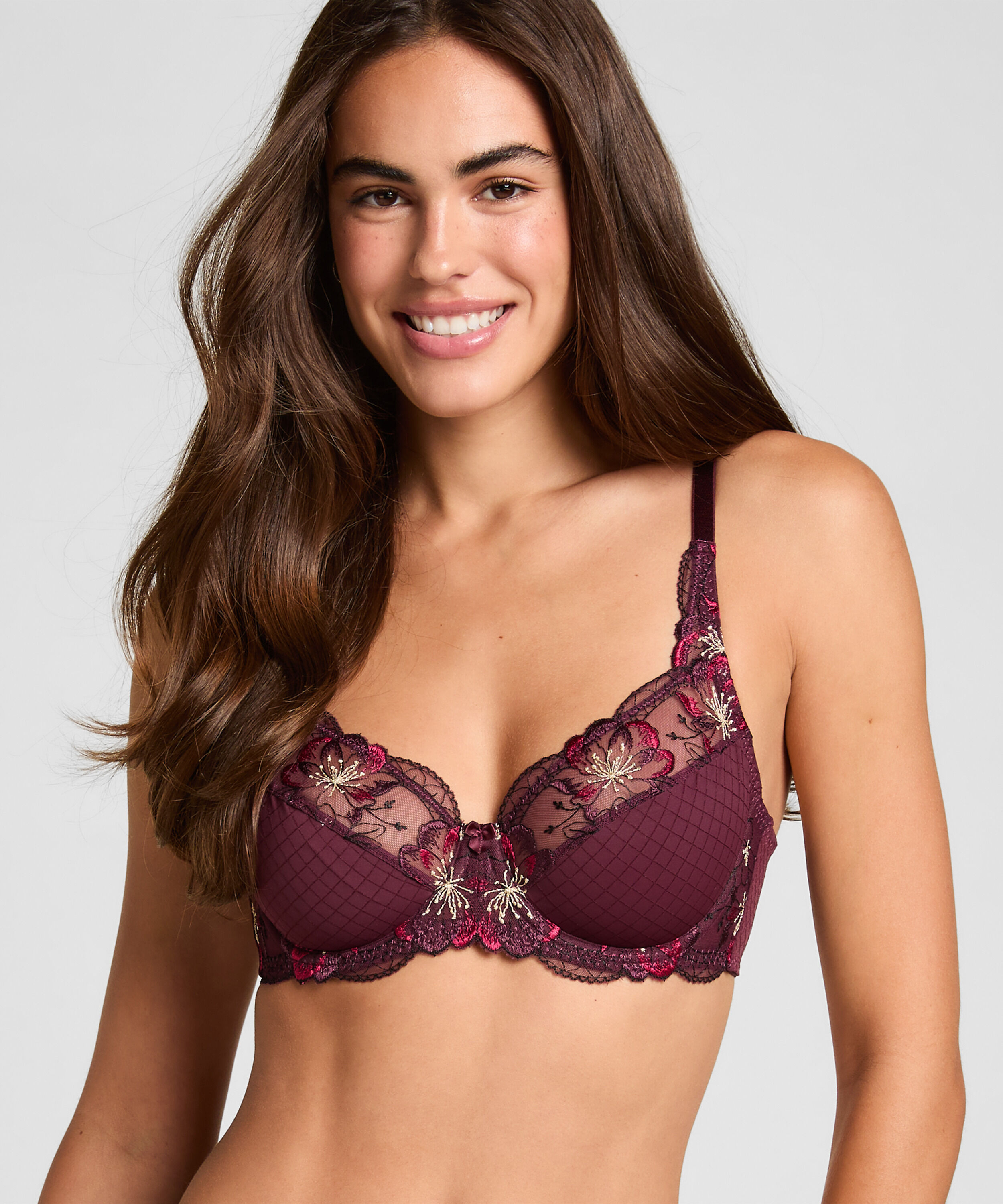 Non-Padded Underwired Bra Helena, Purple