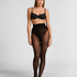 Tights 15 Denier Leopard, Black