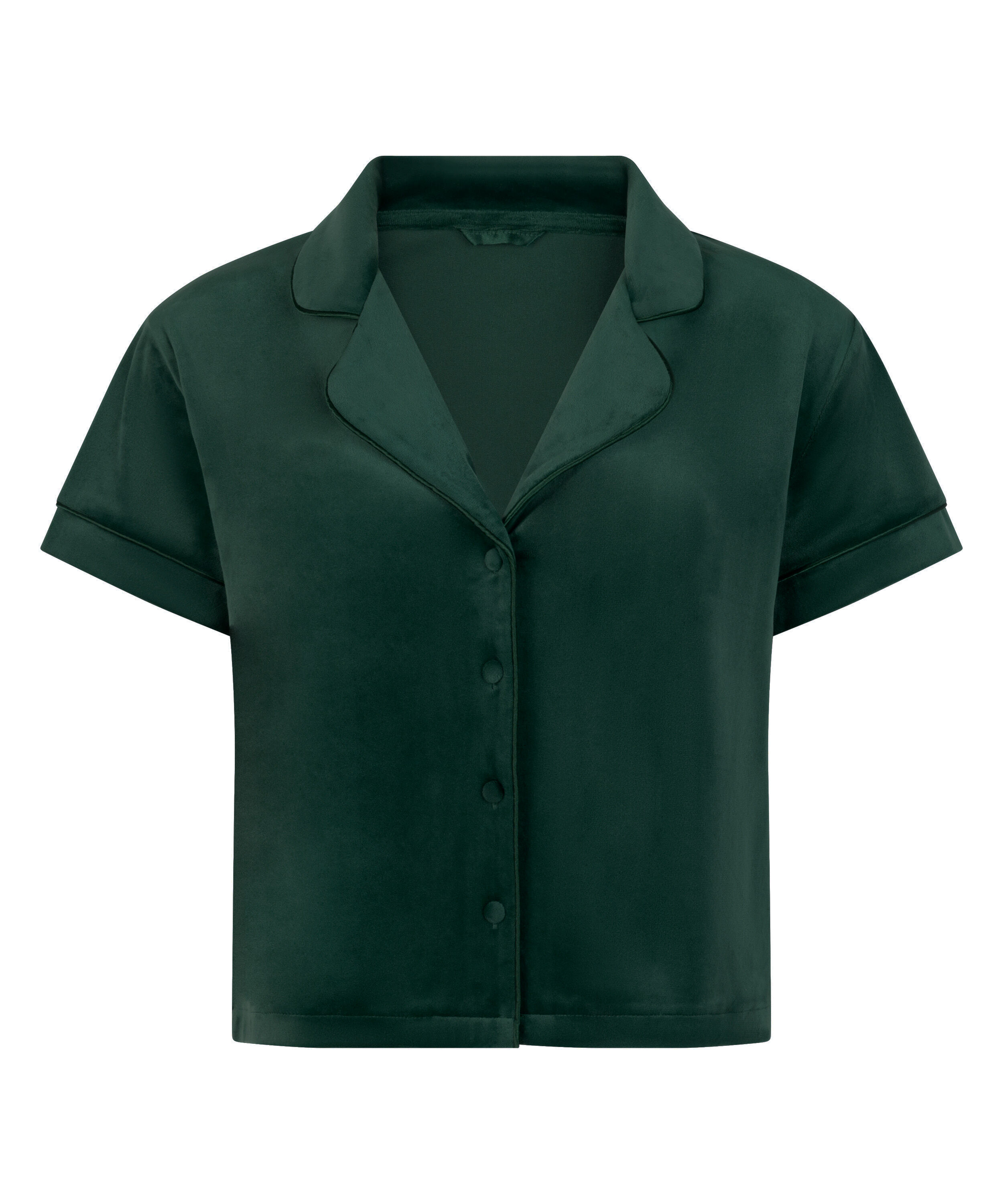 Short Sleeve Velour Jacket, Green