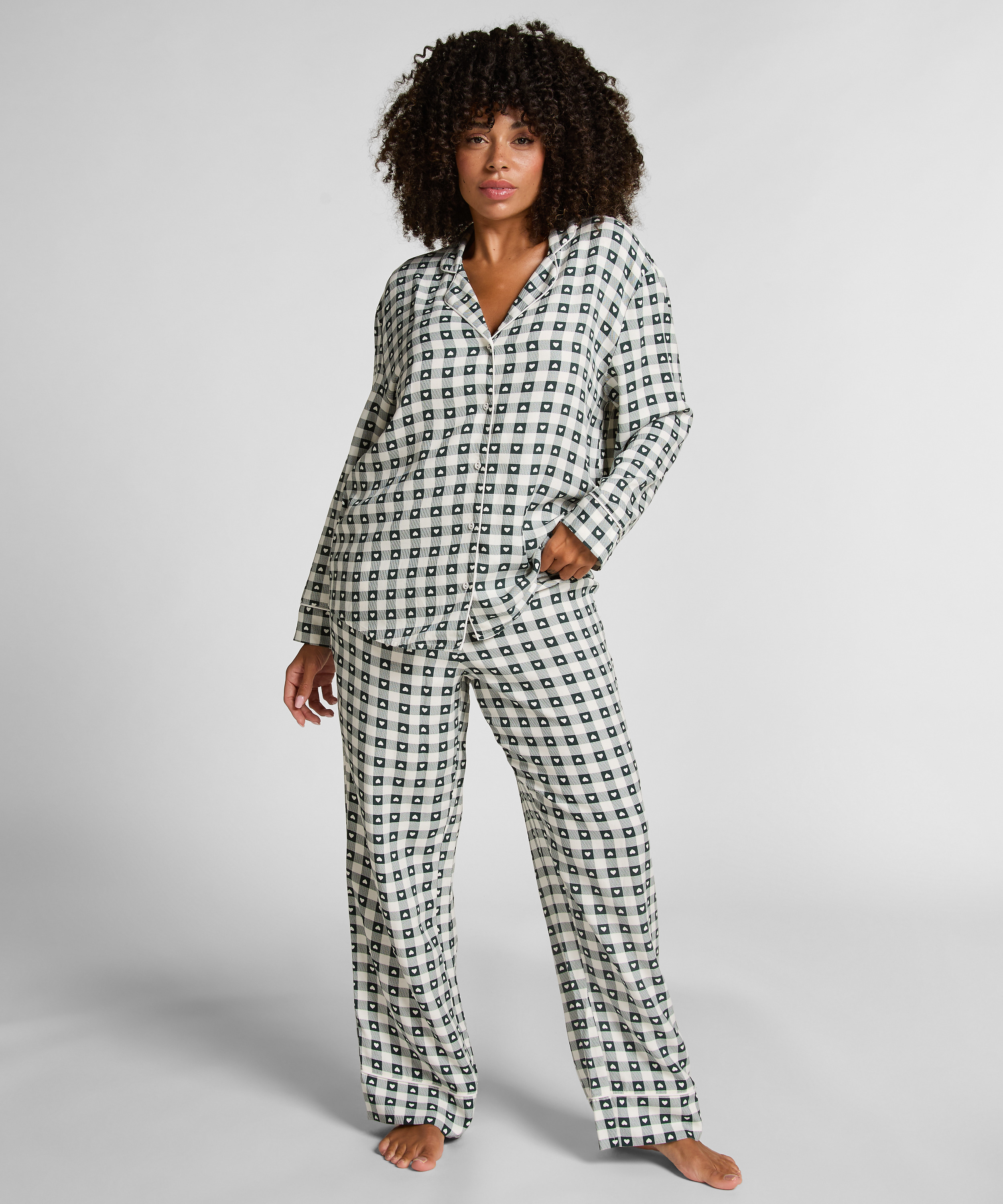 Pyjamaset Twill, Green, main