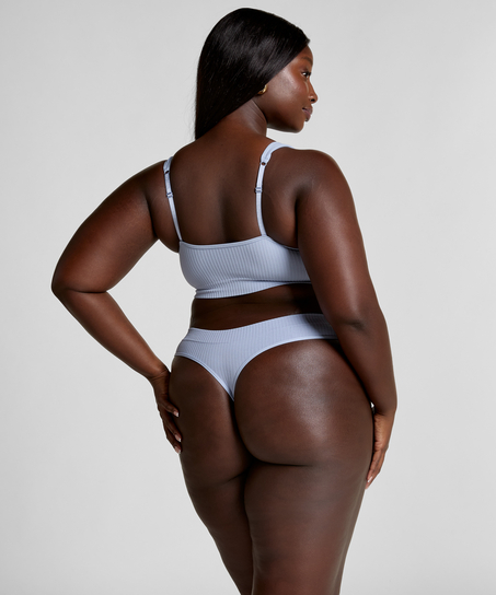 Dianne High Leg Thong, Blue