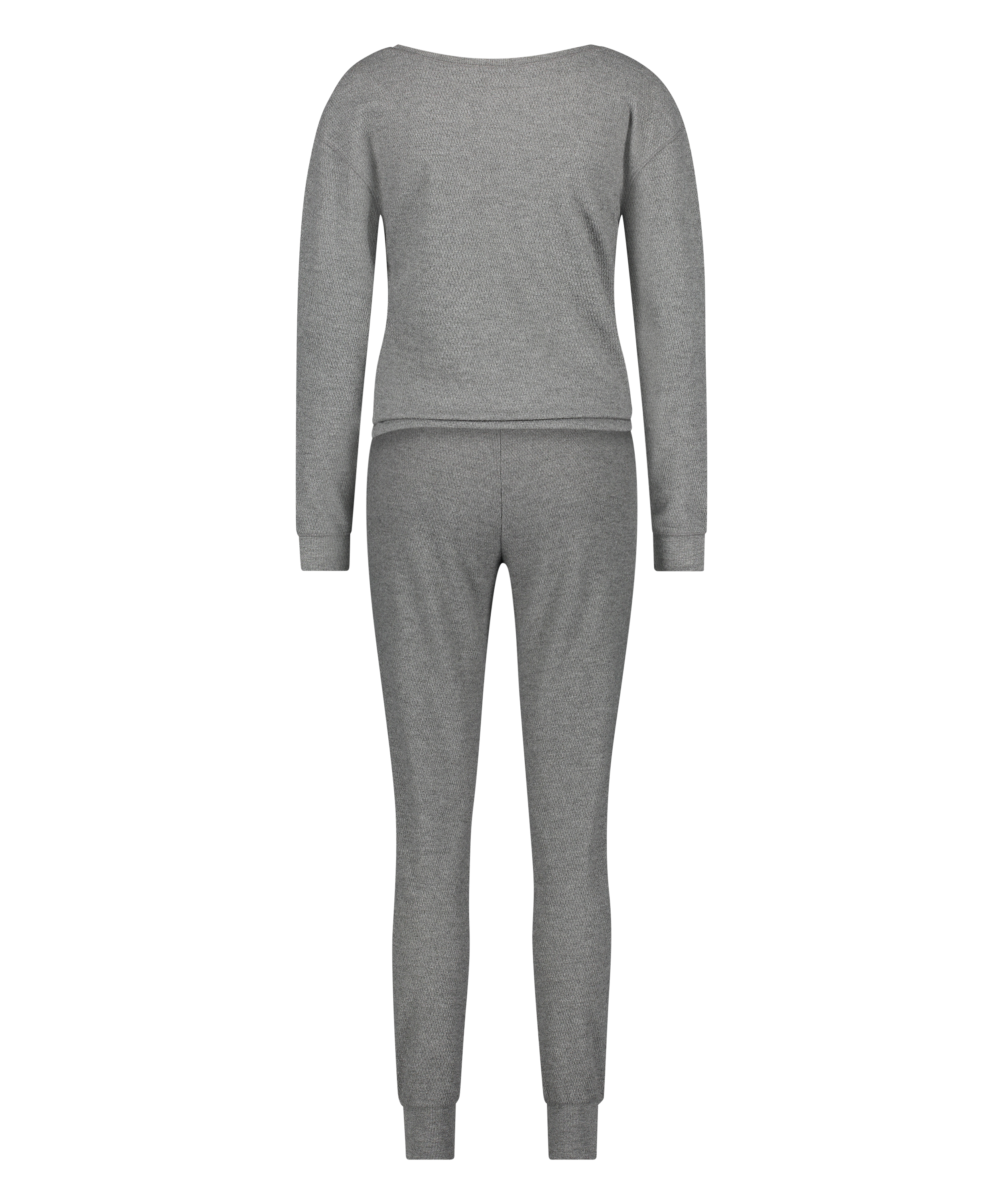 Waffle pyjama set, Grey, main