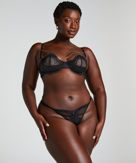 Half-Padded Cup Underwired Bra Belladonna, Black