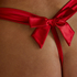 Lust Open Crotch Thong, Red