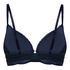 Marine Padded Underwired Push-Up Bra, Blue