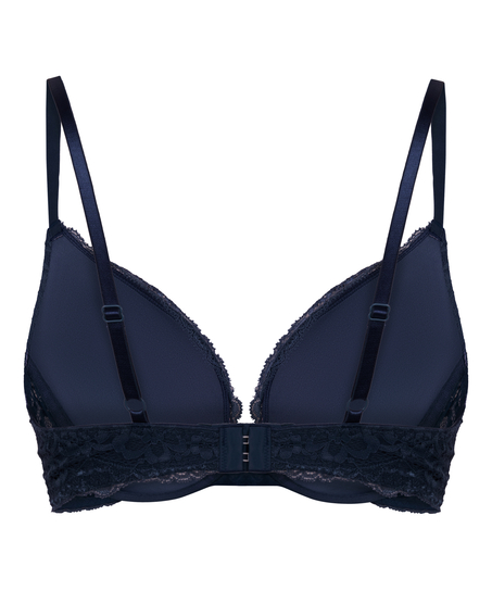 Marine Padded Underwired Push-Up Bra, Blue