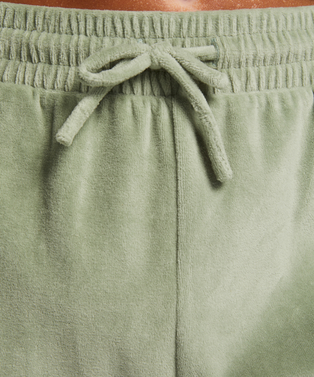 Velours Pyjama Pants, Green