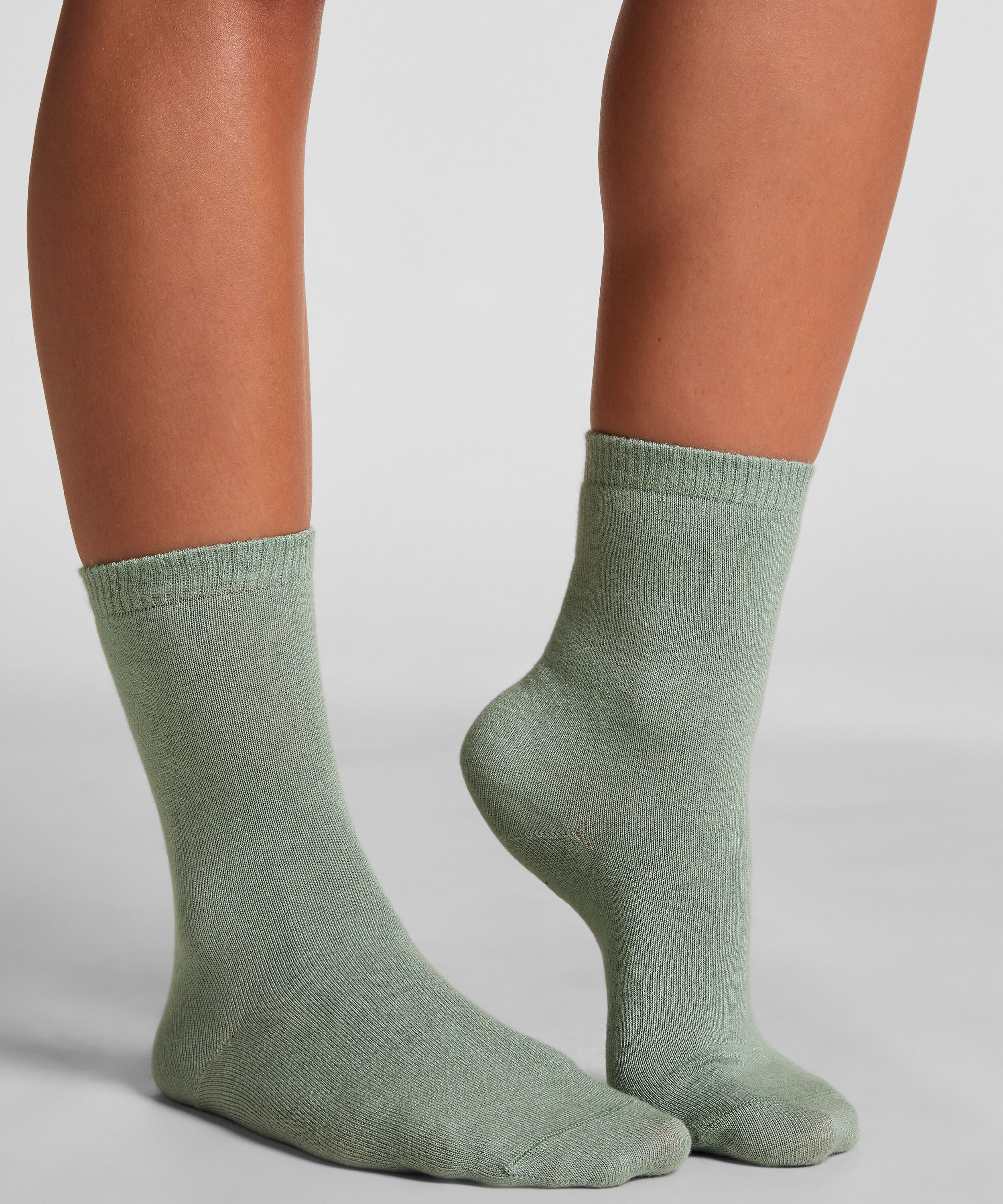 Modal Crew Socks, Green Modal Crew Socks, Green