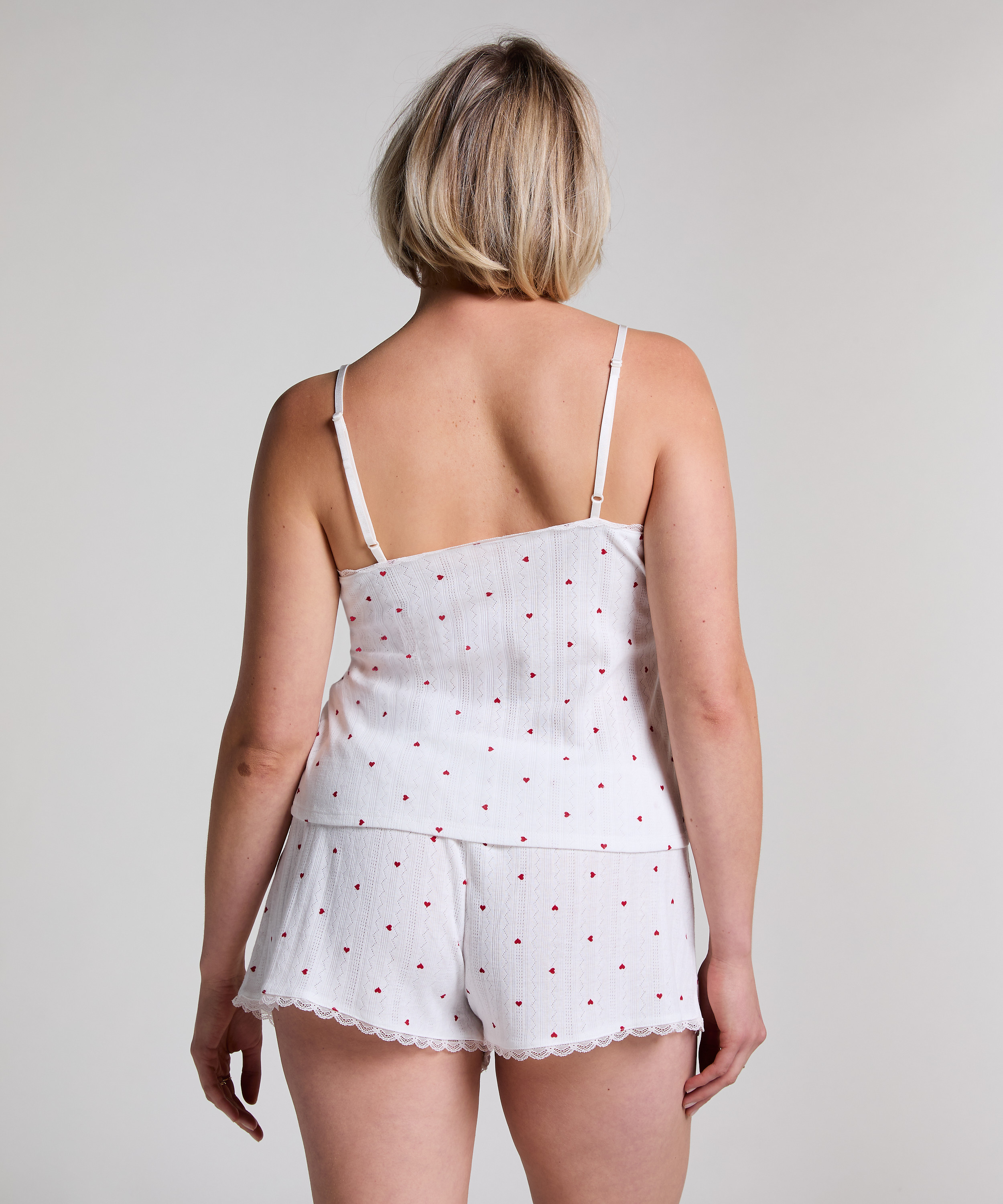 Cami lace top, White, main