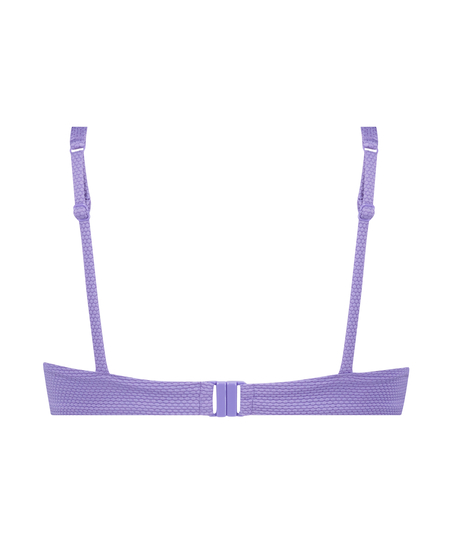 Scallop Non-Padded Underwired Bikini Top, Purple